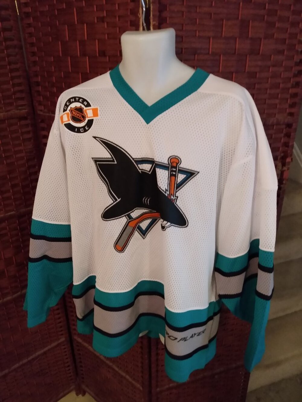 Vintage San Jose Sharks Hockey Jersey 90s Mesh NHL XL
